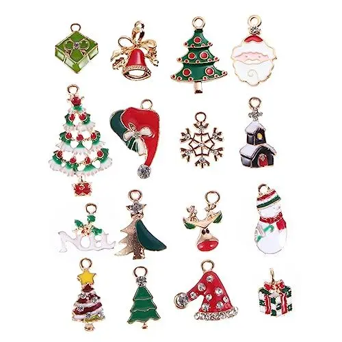 Produktbild: STOBOK Weihnachtsdekorations- 16-teiliges Charm-set Aus Legierung Zur Schmuckherstellung