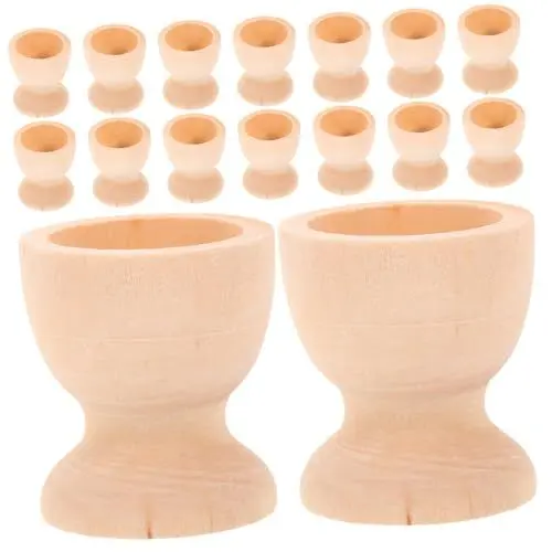 Produktbild: STOBOK 16 Stücke Ostern Holz Handwerk Tassen Feine Polieren für Jungen und Mädchen