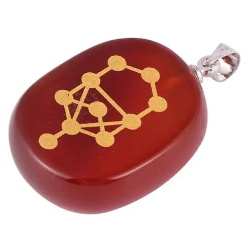 Produktbild: STOBOK Mit Lebensbaum Aus Kristall Sieben Chakra-symbole Roter Achat Für Frauen Für Besondere Anlässe