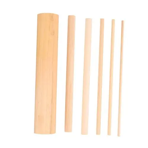 Produktbild: STOBOK Rohling Holzstab Holzstäbe 6stk Unfertige Hartstäbe Bastelstäbe Holzdübelstäbe Naturmaterial Glatte Kanten