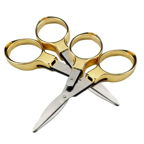 Produktbild: STOBOK 1 Satz 8-wörter-klappschere Verbandsschere Astschere Zerwirkschere Schärpe Scissors Faltbare Schere Nähschere Zum Basteln Metallschere Kleine Nähschere Rostfreier Stahl Golden 2st