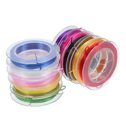 Produktbild: STOBOK Elastischer Faden Zur Herstellung Von Halsketten 10 M/Rolle Flache Schnur für Armbänder Sicheres Material