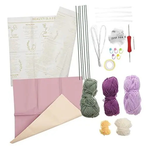 Produktbild: STOBOK Strickmaterialien – 1 Häkelset Leicht Zu Erlernender Häkelblumenstrauß Für Anfänger Und Erwachsene