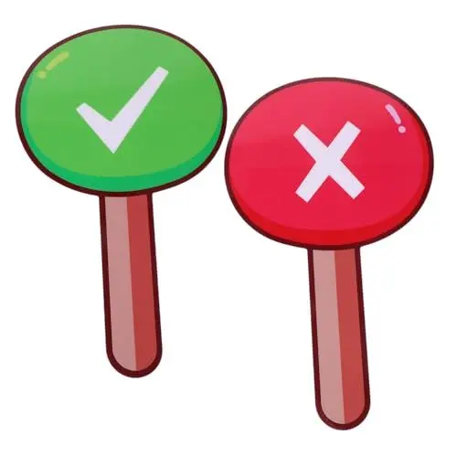 Produktbild: STOBOK 1 Satz Jury Abstimmungsausschuss Im Klassenzimmer Auktion Paddelbrett Trockenlöschpaddel Tragbares Paddelbrett Richterstütze Abstimmungsausschuss Lehrstütze Pvc 2st