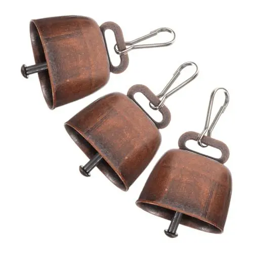 Produktbild: STOBOK 1 Satz Kuhglocke aus Metall Vieh Laute Glocke hängende Weideglocke Cattle Bell kuhschelle Cowbell klingelschild Weideglocke für die Landwirtschaft Langstrecken-Pferdeglocke Eisen