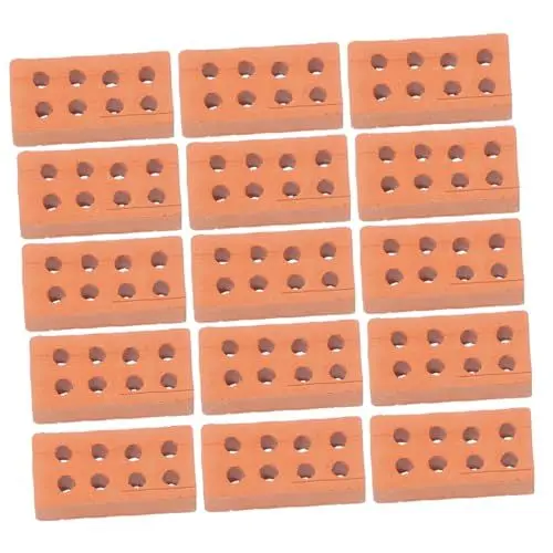 Produktbild: STOBOK 1 Satz Mini-steine Mini Ziegelsteine Diy Modellbau Kleine Bausteine Gebäude Modell Diy-modell Miniatur-wandziegel Künstliche Ziegel Sandtisch Ziegeldekore Ton Light Brown 25st