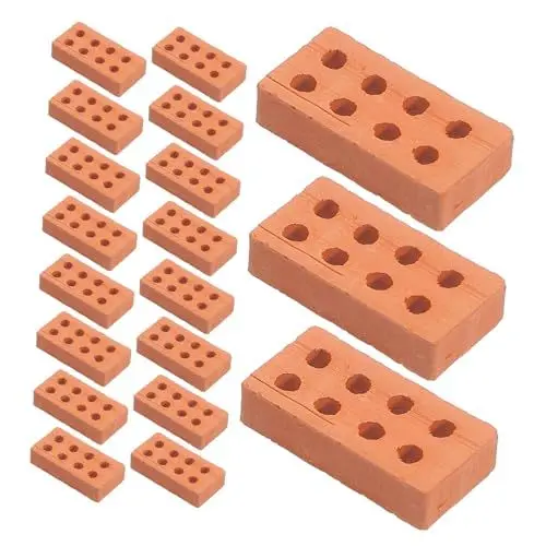 Produktbild: STOBOK 1 Satz Modellsteine ​​bauen Mini-steine Miniatur Ziegel Für Draußen Diy-sandtisch-ziegelmodelle Mini-wandziegel Sandtisch-ziegel-modelle Stapelbare Ziegelmodelle Ton 50 Stück