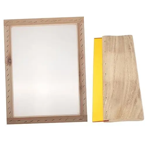 Produktbild: STOBOK 1 Satz Siebdruck-Set Siebdruck-Bildschirm Holzschaber Zubehör Für Den Siebdruck Farbschaber Aus Holz Emulsionsentferner Siebdruck Stoff Rakel Schaber Kratzbrett Tinte Rahmen Gummi