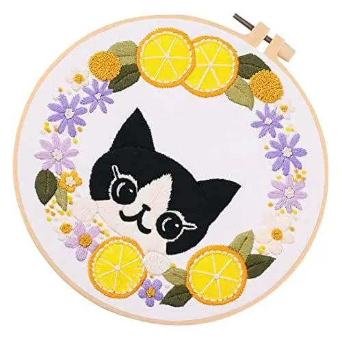 Produktbild: STOBOK Katzen-stickset Für Erwachsene Jungen Und Mädchen Kreuz-set Unfertiges Sticktuch Zum Basteln