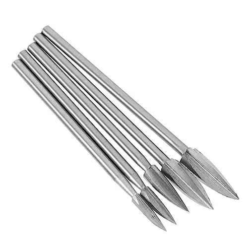 Produktbild: STOBOK 1 Satz Tranchiermesser Gravierbohrer Hartmetallbohrer Hss-bohrer Teile Von Schnitzwerkzeugen Holzbearbeitung Wurzelschnitzwerkzeuge Gravurbits Silver Hochgeschwindigkeitsstahl 5st
