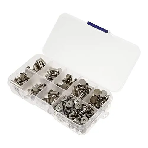 Produktbild: STOBOK 1 Schachtel Ledger Bindenieten Sammelalbum Schraube Fotoalbum Schraube Diy Bastelschraube Albumbindungsschrauben Diy-schraube Album-feststellschraube Buchschrauben Rostfreier Stahl