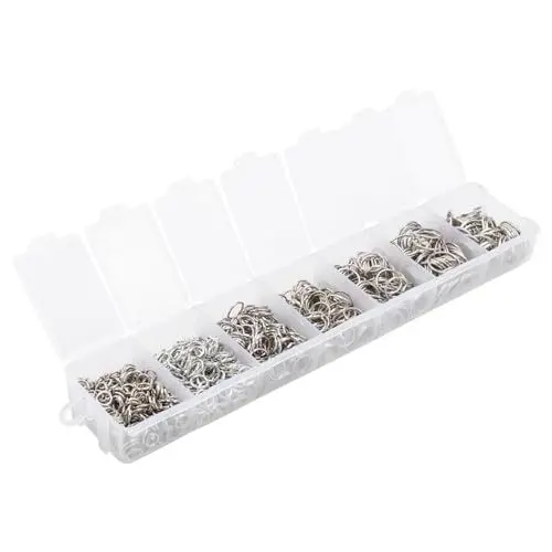 Produktbild: STOBOK 1 Schachtel Verbindungs kreis set Halskette aus Kettengliedern Schlüsselbundringe Schmuck Handarbeitszubehör DIY-Ring verpackt einstellen Spaltring Verbindungskreis Material Metall