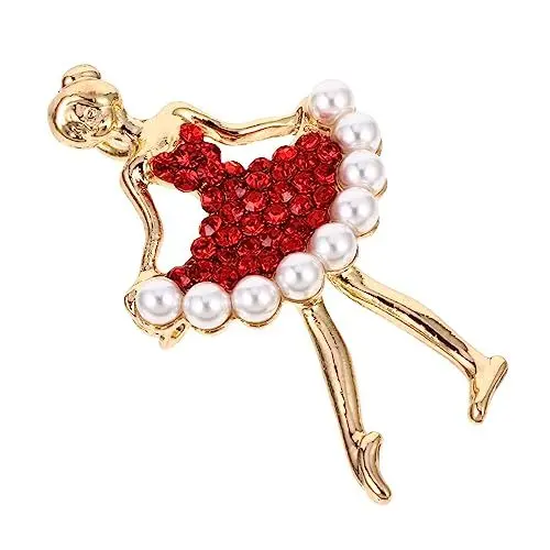 Produktbild: STOBOK 1 Stück Mädchen Brosche Strass Brosche Brosche Ballett Mädchen Brustnadel Kostüm Requisiten Dekoration Strass Ballett Tänzerin Brosche Strass Ballett Tänzerin Brustnadel Ballett