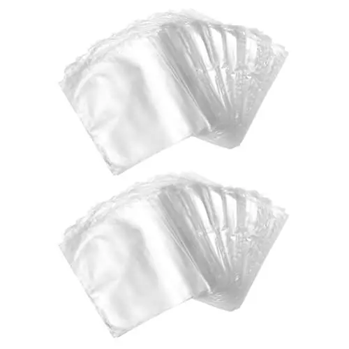 Produktbild: STOBOK 200 Stücke Schrumpfverpackungstasche Polyolefin Schrumpffolie wasserdichte Kunststoff Lebensmittelblatt für Lebensmittel Ornamente Handwerk Geschenke (Weiß) 16X24cm