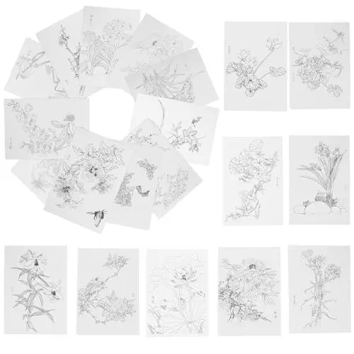 Produktbild: STOBOK Aquarell-zeichenpapier Malpapier 20-teiliges Skizzier- Und Malpapier-set