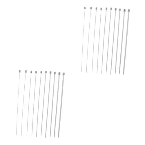 Produktbild: STOBOK 20 Stk Stricknadeln für Pullover Stricknadeln aus Garn Strickwerkzeuge Stricknadelset Handnadeln Stricknadeln für Anfänger Strickzubehör gerade Nähnadel Stricknadel-Kit Aluminium
