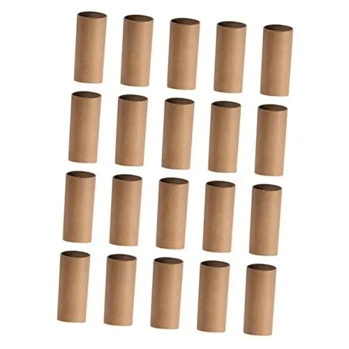 Produktbild: STOBOK 20stücke Unbearbeitete Papierrollen Für DIY Bastelprojekte Runde Papierröhren Für Junge Mädchen Kreativmaterial Für Kunst Und Handwerk Für Kindergarten Und Kreative