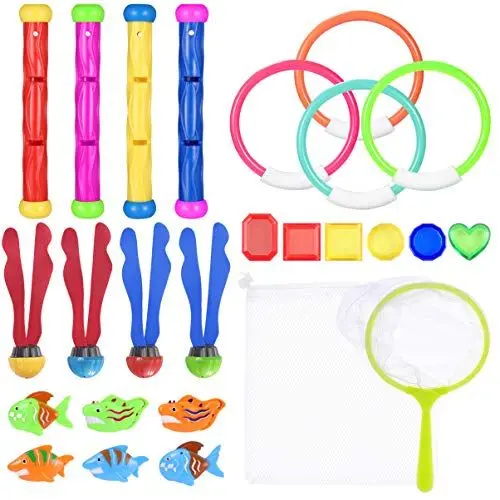 Produktbild: STOBOK 26 Stücke Tauchspielzeug Tauchen Spielzeug Tauchring,Schwimmbad Spielzeug Unterwasser Tauch Pool Spielzeug zum Tauchen Lernen für Kinder Jungs Mädchen