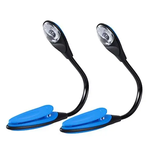 Produktbild: STOBOK 2St Buchlicht tischlampe batteriebetrieben mini leselampe Augenpflegelampe Bett LED Clip-Leuchten Leseleuchte Clip-Leselampen aufsteckbar Buch Licht Nachtlicht Nachttischlampe Büro