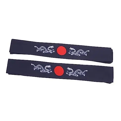 Produktbild: STOBOK Stirnband-set Im Japanischen Stil Kampfsport Drachen-stirnband Für Männer Und Frauen Training Fitness
