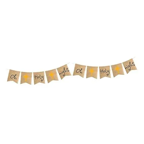 Produktbild: STOBOK 2St Weihnachtsbanner Weihnachtsfahne Kamindekor Weihnachtsdekoration weihnachts party weihnachtsbaumgirlande Weihnachtskamin Heiligabend-Banner kirchliche Dekorationen