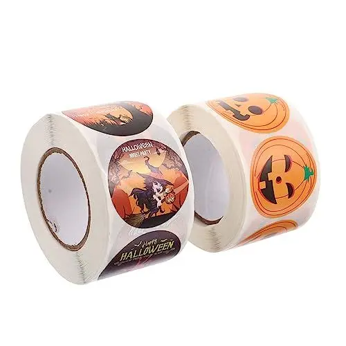 Produktbild: STOBOK 2-rollen-set Halloween-dekorationen Klebeetiketten für Süßigkeiten Leckereien Backprojekte