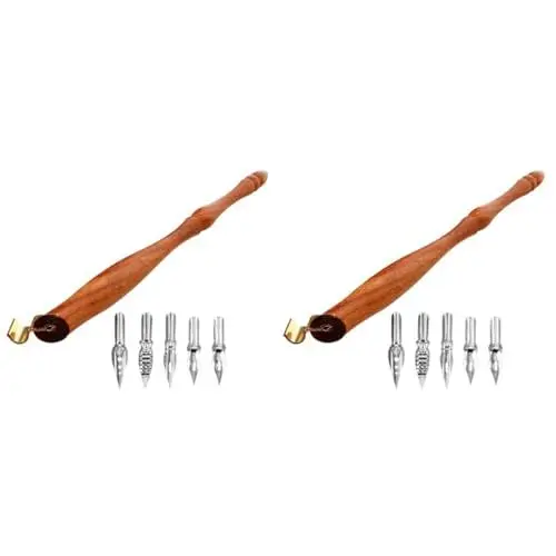 Produktbild: STOBOK 2 Sätze Geneigter Kalligraphie Stift Kalligraphie Signatur Stift Praxis Kalligraphie Stift Farbiger Kalligraphie Tauchstift Zeichnung Kalligraphie Stift Multifunktions