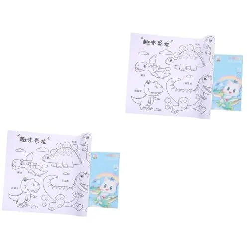 Produktbild: STOBOK 2 Sätze Graffiti-Schriftrolle Riesenposter zum Ausmalen Buntstifte Wandposter wachsmalstifte Farbpapier Kinder malen Papier Bilderbuch Zeichenpapier Graffiti-Rolle scrollen