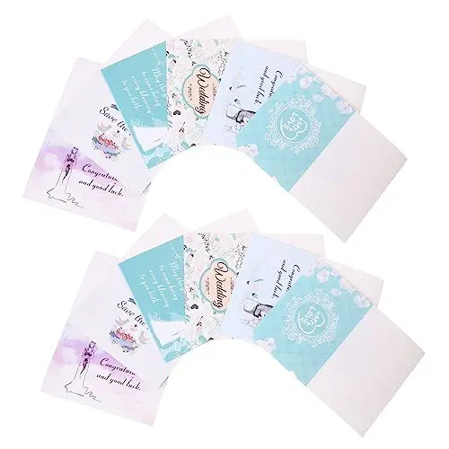 Produktbild: STOBOK 2 Sätze Hinweis Mit Umschlag Hochzeitsgrußkarten Hochzeitsglückwünsche Verlobungskarten Ratgeberkarten Zur Hochzeit Glückwunschkarten Zur Hochzeit Notiz-karte Liebhaber Papierstau