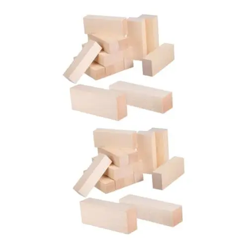 Produktbild: STOBOK 2 Sätze Streifen Aus Lindenholz Foto Poly Verpackungskartons Holzbearbeitung Stapelblöcke Holzdübel Holzlatten Holzplatten Holzverkleidung Bastelstöcke Aus Holz Beige 14 Stück * 2