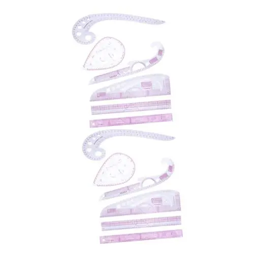 Produktbild: STOBOK 2 Sätze transparentes Lineal Präzisionslineal schneidlineal handystativ handsfull Nähzubehör-Set schneiderlineal Kleiderlineal Lineale Nähmaschine Nählineal Produkt