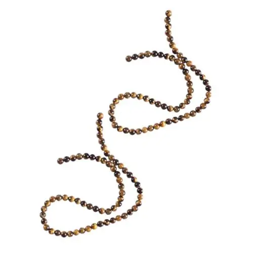 Produktbild: STOBOK 2 Saiten natürliches Tigerauge Perlenketten Auge Armband Perlen für Armbänder Schmuck lose Perlen basteln Tigerauge Steine Halskette schmücken Armband Perlen Verstreute Perlen Korn
