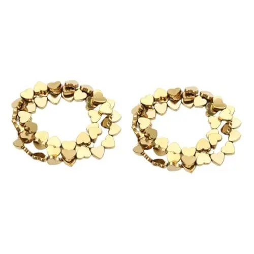 Produktbild: STOBOK 2 Stück 50 Stück Hochzeitsschmuck Zwischenperlen aus Hämatit Herzvase Perlen für Armbänder hohle Herzperlen kreatives DIY-Perlenzubehör Armband Verstreute Perlen Metallspieß