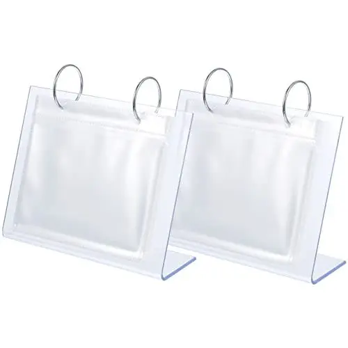 Produktbild: STOBOK 2 X Acryl-Tischplatte Flip-Kalender Fotorahmen Bildhalter Buch Klare Rahmen Desktop-Display-Halter Album-Staffelei