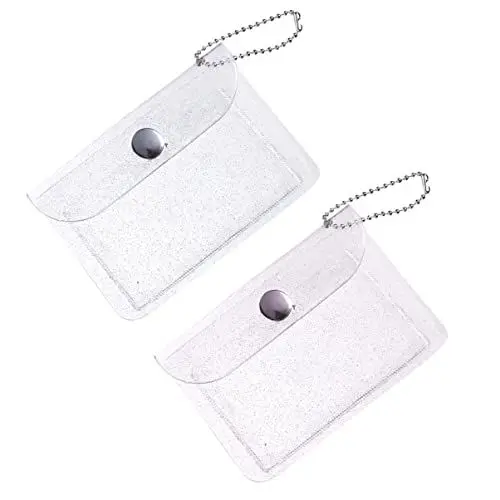 Produktbild: STOBOK 2er-Pack durchsichtige Münz-Mini-Geldbörse, tragbares Schlüsseletui, Kartenhalter, Geldbörse, Schlüsselanhänger, durchsichtiges tragbares Schlüsseletui, Schlüsselanhänger-Tasche