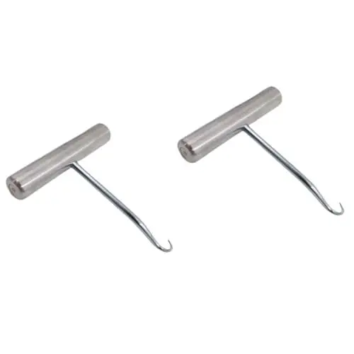 Produktbild: STOBOK 2 Stücke Badminton Besaitungsmaschine Für Schläger Reparatur Tennis Schläger Besaitungshaken Werkzeug Set String Puller
