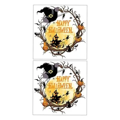 Produktbild: STOBOK 2st Halloween-wandaufkleber Spukhaus-fensteraufkleber Gruselige Halloween-tapete Gruselige Fensteraufkleber Halloween-fensteraufkleber Hexenfenster Verwelkte Rebe PVC Haushalt