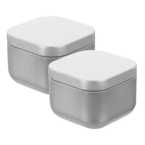 Produktbild: STOBOK 2st Kerzenglas Leere Keksdosen Runder Behälter Mit Deckel Klein Kaffeekerze Minikerzen Zum Verschenken Vorratsdosen Blechbehälter Kreis e Kerzen Metall Aromatherapie Leuchter Eisen