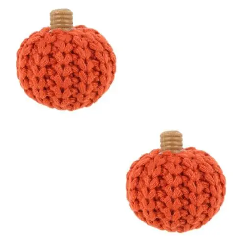 Produktbild: STOBOK 2st Kürbis Dekoration Kürbisse Dekorationen Kürbisstiele Simulations-kürbis-ornament Halloween-kürbisaufkleber Mini-kürbisse Kürbis- Gefälscht Halloween- Plastik Orange