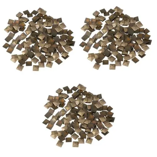 Produktbild: STOBOK 300 Stk Flatback-Kleber auf Nieten schwarze Fußkettchen für Frauen DIY-Material heissklebe leathercrafting Kupferbolzen Metallbolzen Klebstoff Zucht Spikes Schuhspitzen Kleidung