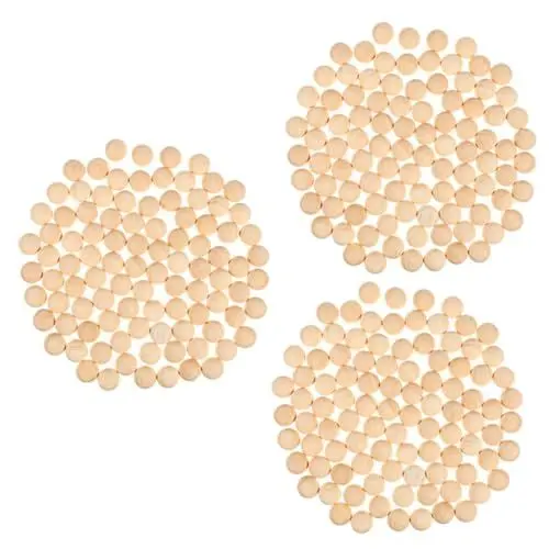 Produktbild: STOBOK 300 Stk Halber Bastelball Bälle Zubehör Unvollendete Halbe Dekorationskugeln Runde Bastelbälle Leuchtkugeln Zum Basteln Halbperlenhandwerk Naturbälle Für Kunst Kapsel Yellow Bambus