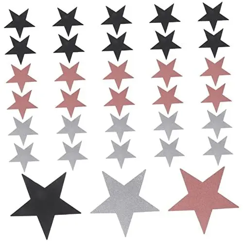 Produktbild: STOBOK 30St Handscherenschnitt mit fünfzackigem Stern Tapetenausschnitte Wandausschnitte wandverkleidung wand polsterung agn Decoupage-Papier Scrapbooking Kindergarten Wanddekoration bunt