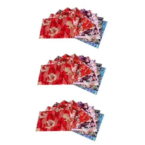 Produktbild: STOBOK 30 STK Seiden-Patchwork Patchwork-Stoffe Quilten Nähen Stoffbündel Baumwollstoff selber Machen Baumwolltuch zum Selbermachen Patchworkdecke Stoffe nähen handwerkliche Nähstoffe