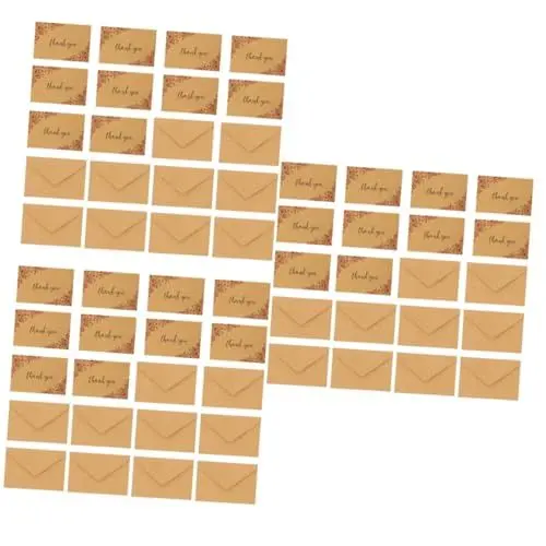 Produktbild: STOBOK 3 Sets Hochwertiges Kraftpapier Vintage Memokarte Dankeskarten Für Anlässe 10 Stück * 3
