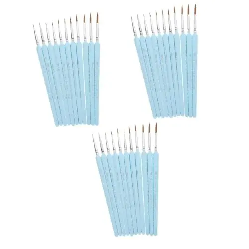 Produktbild: STOBOK 33 STK Zeichenstift Pinsel acrylbilder Paintbrush nagelöle streichen zubehör Farbe für Miniaturmalerei Miniaturfarbe Malwerkzeug Gouache Hakenstift Fran Bürste Umrissstift Eisen