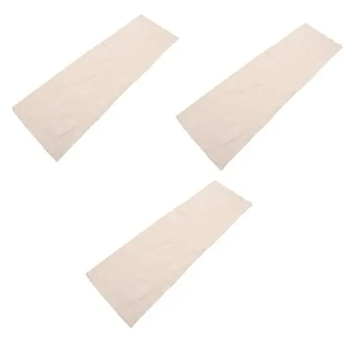 Produktbild: STOBOK 3St Schlichtes Baumwollleinen Linen Fabric Kreuz Tuch Stickzubehör Kreuz Tücher Handarbeitsstoff Kreuzstoff aus Baumwolle tragbarer Stickstoff Sticktücher Stoff nähen Flachs Beige