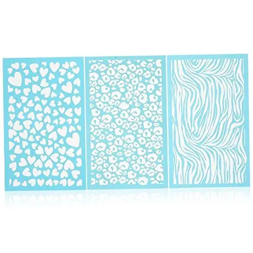 Produktbild: STOBOK 3 Blätter Siebdruck-Vorlage Polymer-Ton-Form essbarer Lehm Handformen Lehmwalze Mesh-Sieb-Schablone -Schablone Handbuch Kunsthandwerk Lieferungen Werkzeug Schimmel Polyester