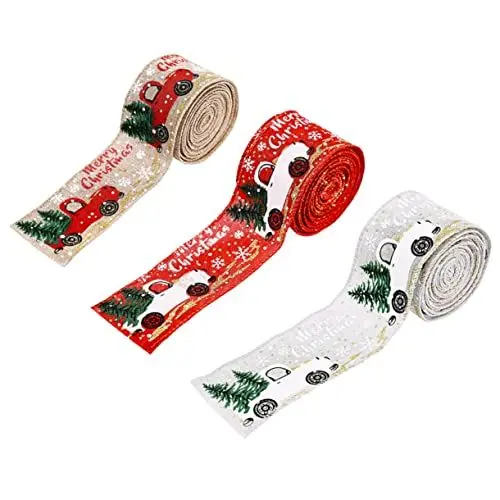 Produktbild: STOBOK DIY Geschenkband Weihnachten Dekoratives Band 2 Meter Pro Rolle Hellbraun Und Ideal Für Weihnachtsgeschenke Und Kreative Dekorationen
