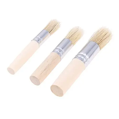 Produktbild: STOBOK 3 STK Weihnachtsstrümpfe für Haustiere Chip-Pinsel haarbürste wildschweinborsten Acrylpinsel Schablonenpinsel Kunsthandwerk Acrylfarbe Stock Werkzeug schmücken Hölzern