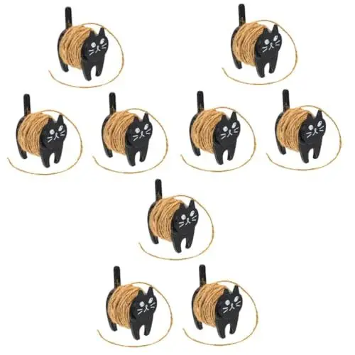 Produktbild: STOBOK 3 Sätze Katzenrolle Dekorativer Kordel-Organizer Praktischer Fadenhalter Wickelbrett Nähen Kleiner Katzenfadenhalter Fadenhalterständer Kabelhalter Hölzern Empfindlich Zahnseide